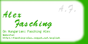 alex fasching business card